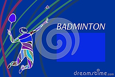 Badminton sport invitation poster or flyer Vector Illustration