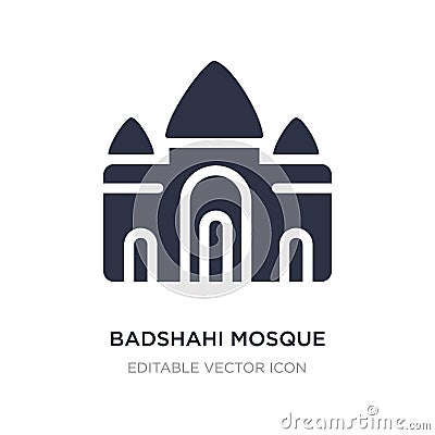 badshahi mosque icon on white background. Simple element illustration from Monuments concept Vector Illustration