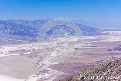 Badwater basin seen from Dante's view, Death Valley National Park, California, USA Stock Photo