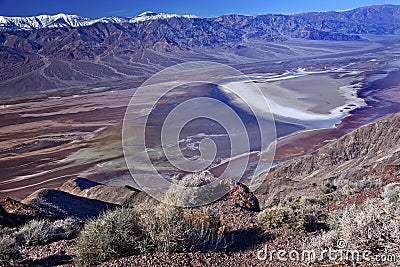 Badwater Dante View Death Valley National Park Stock Photo