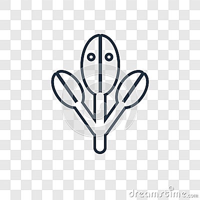 Bael tree concept vector linear icon isolated on transparent background, Bael tree concept transparency logo in outline style Vector Illustration