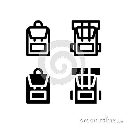 Bag Backpack Rucksack Icon Vector Illustration