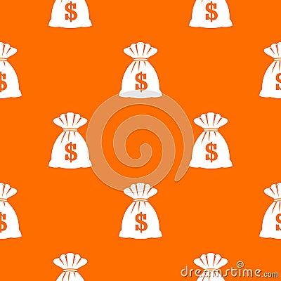 Bag with dollars pattern seamless Vector Illustration