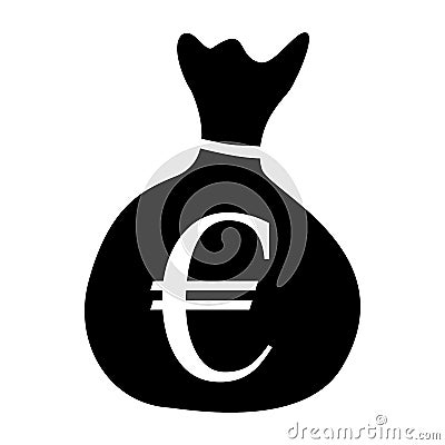 Bag with euro Vector Illustration