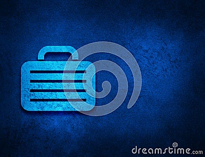 Bag icon artistic abstract blue grunge texture background Cartoon Illustration