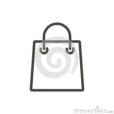 Bag icon vector. Line shopping gift symbol. Vector Illustration