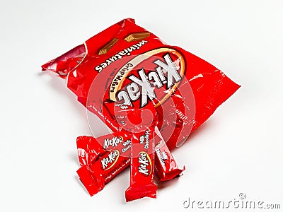 Bag of Kit Kat Chocolate Candy Editorial Stock Photo