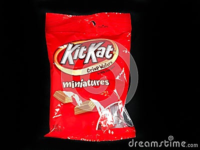 Bag of Kit Kat Chocolate Candy Editorial Stock Photo