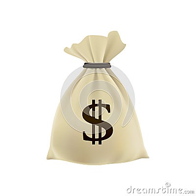 Bag with money. Fat cat. Vector illustration Vector Illustration