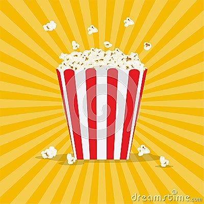 Bag of popcorn Vector Illustration