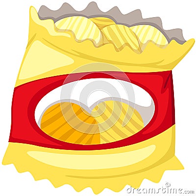 Bag of potato chips Vector Illustration