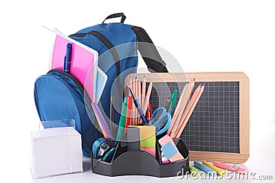 Bag and school accessories Stock Photo