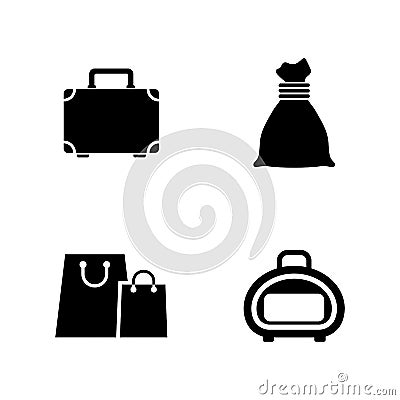 Bag. Simple Related Vector Icons Vector Illustration