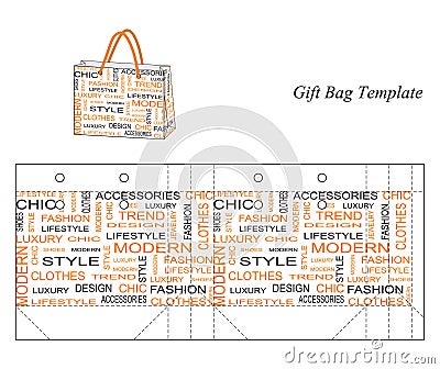 Bag template with fashion concept, vector Vector Illustration