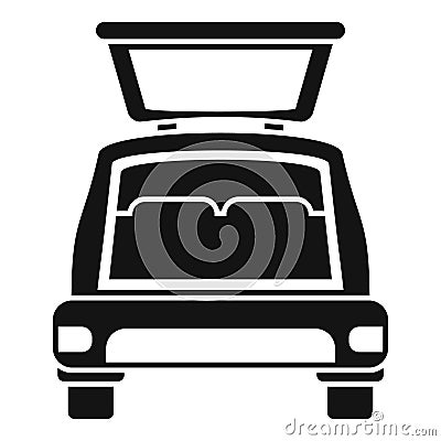 Bag trunk icon simple vector. Baggage door Stock Photo