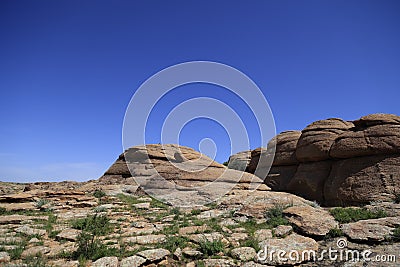 Baga Gazriin Chuluu rock formations, Mongolia Stock Photo
