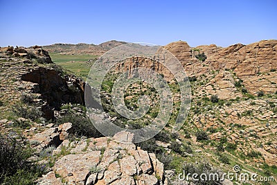 Baga Gazriin Chuluu rock formations, Mongolia Stock Photo