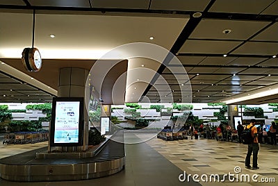 Bagage claim area at terminal 4 changi airport Editorial Stock Photo