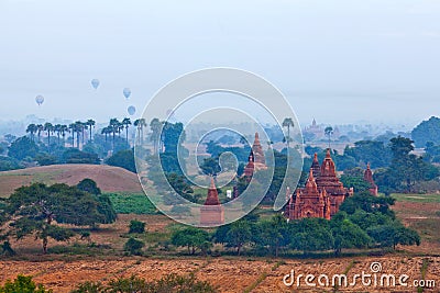 Bagan archaeological zone, Myanmar Editorial Stock Photo