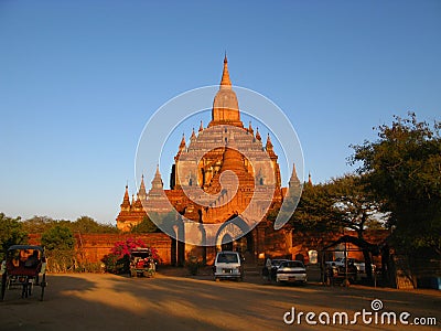 Bagan, Myanmar - 06 Jan 2010: Dhamma Yangyi Temple in Bagan, Myanmar Editorial Stock Photo