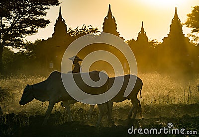 The UNESCO World Heritage site of the temples of Bagan, Myanmar Editorial Stock Photo