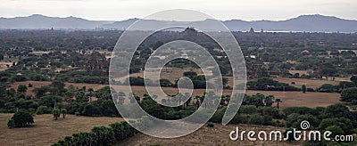 Looking out over Bagan from the Nan Myint viewing tower Editorial Stock Photo