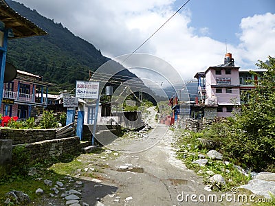 Bagarchhap village, Nepal Editorial Stock Photo