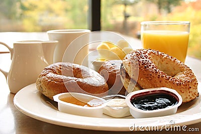 Bagel Breakfast Stock Photo