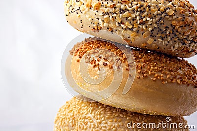 Bagel Stack Stock Photo