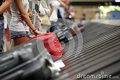 Baggage claim at airport Stock Photo