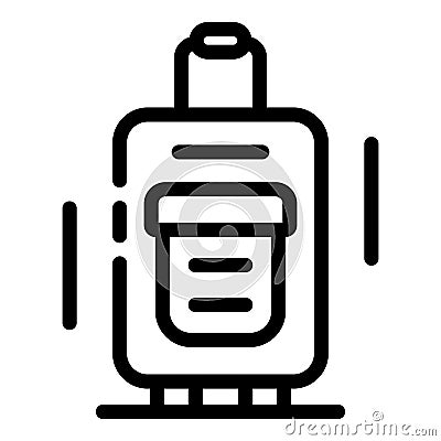 Baggage icon, outline style Vector Illustration