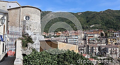 Bagnoli Irpino - Scorcio del borgo Editorial Stock Photo