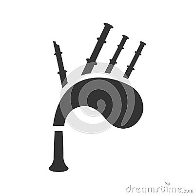 Bagpipes musical instrument icon Vector Illustration