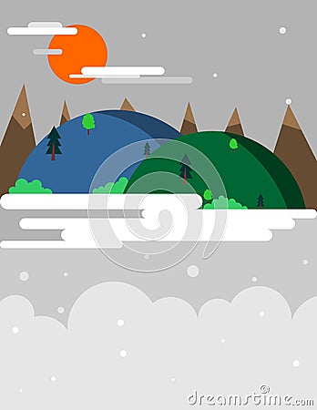 Baground Nature in Cloud Flat Stock Photo