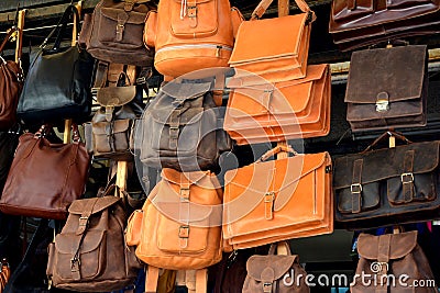 Bags briefcases backpacks Stock Photo