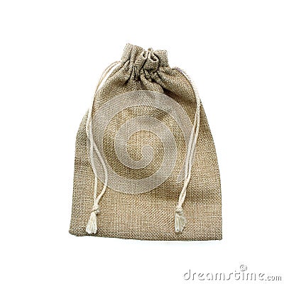 Bags made of cloth on a white background Stock Photo