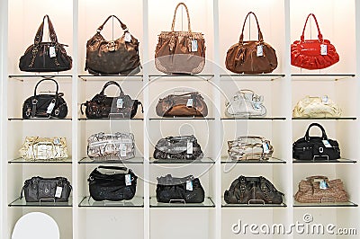 Bags in store Stock Photo