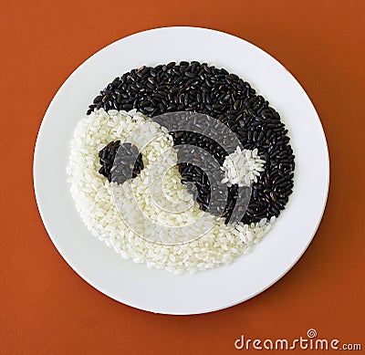 Bagua diagram rice Stock Photo