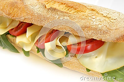 Baguette sandwich Stock Photo