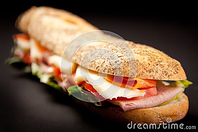 Baguette Sandwich Stock Photo