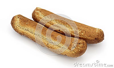 Baguette White BackgroundFood Cereal Bakery White Background Foodstore Two Stock Photo