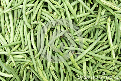 Baguio native green beans closeup in the Philippine market Stock Photo