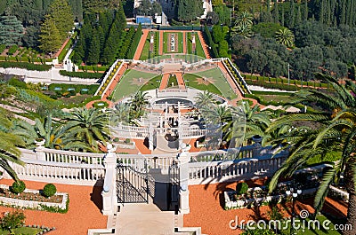 Bahai Gardens. Haifa. Israel. Stock Photo