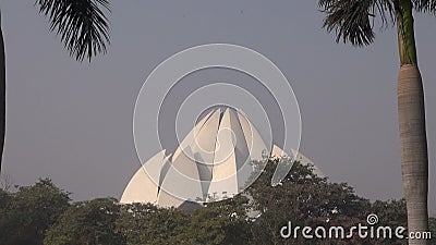 Bahai religionhus av dyrkan, Lotus tempel, Indien lager videofilmer Bahai religionhus av dyrkan, Lotus tempel, Indien lager videofilmer