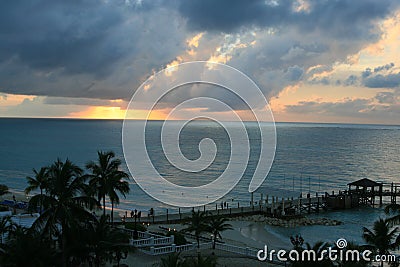 Bahama Sunset Stock Photo