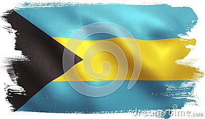 Bahamas Flag Cartoon Illustration