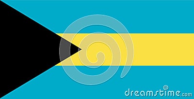 Bahamas flag vector.Illustration of Bahamas flag Vector Illustration