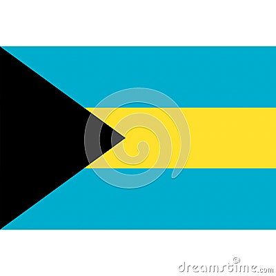 Bahamas flag vector isolated Vector Illustration