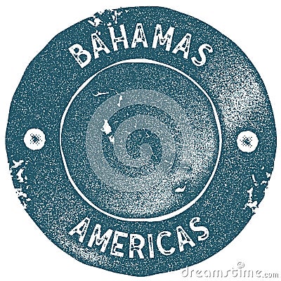 Bahamas map vintage stamp. Vector Illustration