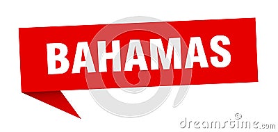 Bahamas sticker. Bahamas signpost pointer sign. Vector Illustration